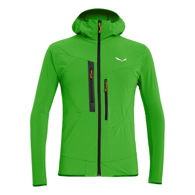 Férfi Salewa Puez 2 Durastretch Csuklyás Softshell Kabát Zöld | 4359-GCUKM