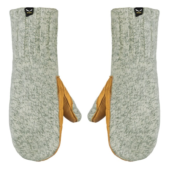 Férfi Salewa WALK WOOL LEATHER MITTENS Kesztyű Szürke | 2814-QBURG