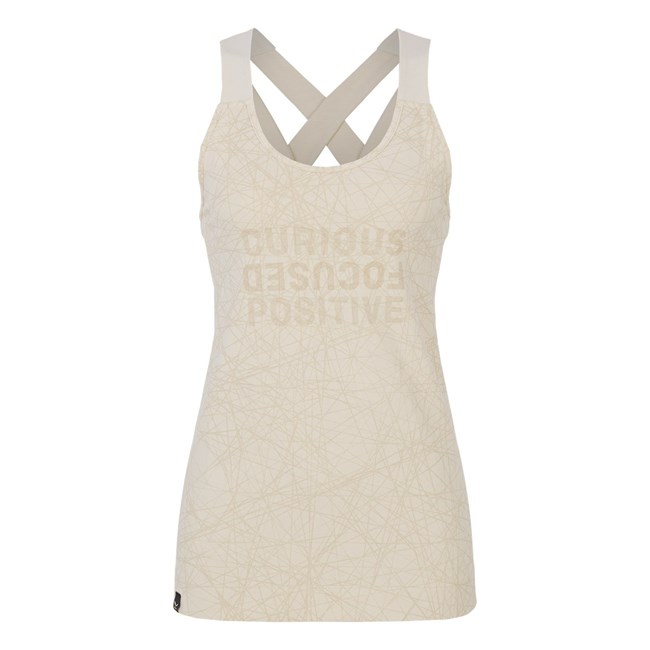 Női Salewa Alpine Hemp Print Tanktop Pólók Bézs | 6245-JMCKP