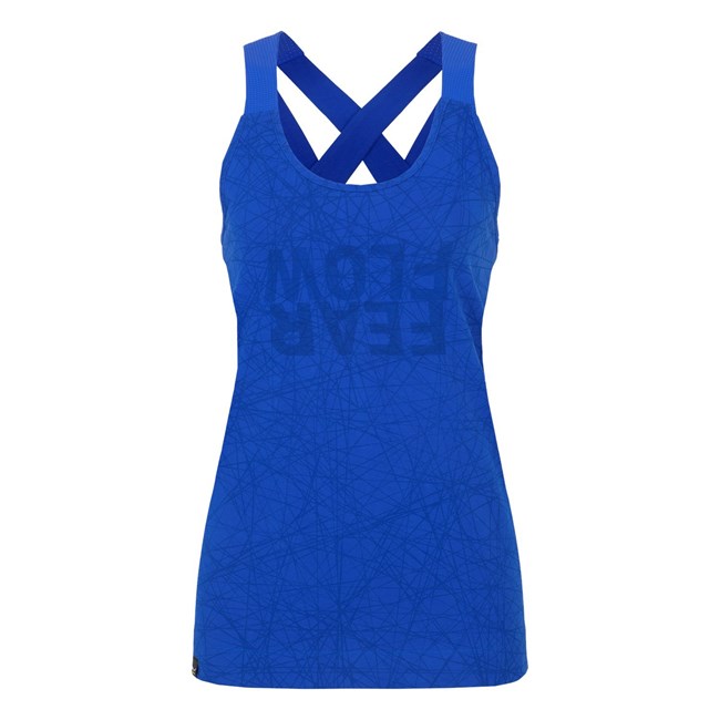 Női Salewa Alpine Hemp Print Tanktop Pólók Kék | 7526-VXHNK
