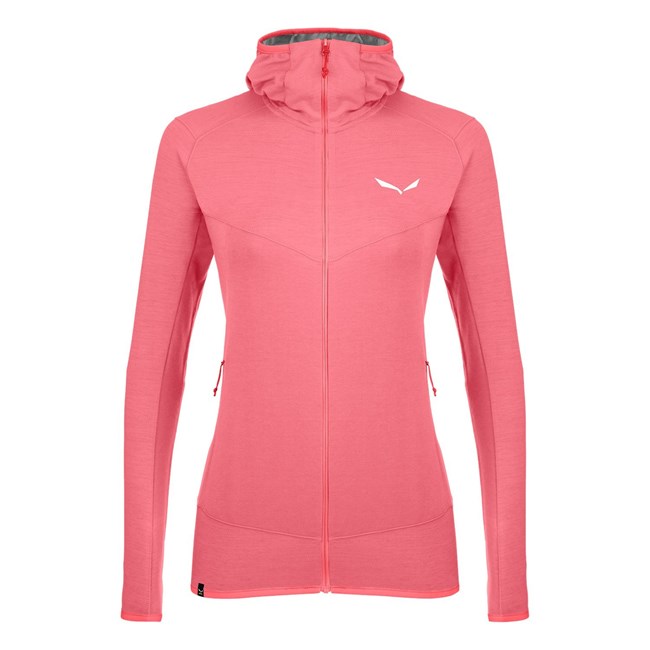 Női Salewa Light Micro Polarlite Full Zip Csuklyás Jacket Kapucnis Pulóver Rózsaszín | 9740-FTESA