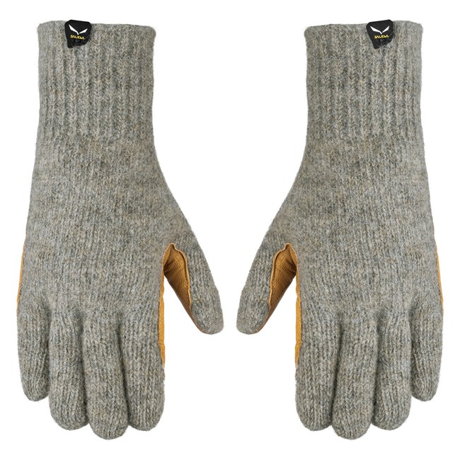 Női Salewa WALK WOOL LEATHER Kesztyű Szürke | 7891-RWHSM